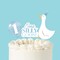Big Dot of Happiness Blue One Silly Goose Cake Topper Set, Silly Goose Birthday Dessert Decorations for Boy 1st Birthday Party – 3 Count